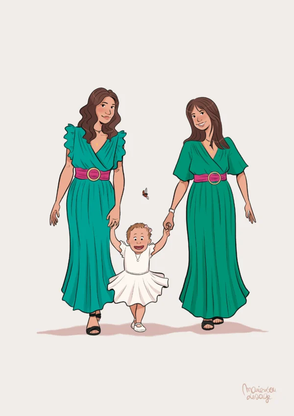 Portrait de famille avec bébé