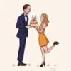Portrait de couple, anniversaire de couple
